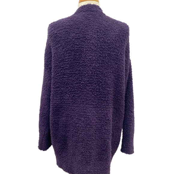 BAREFOOT DREAMS Cozy Chic Oversized Open Front Cardigan in Purple - Picture 7 of 10